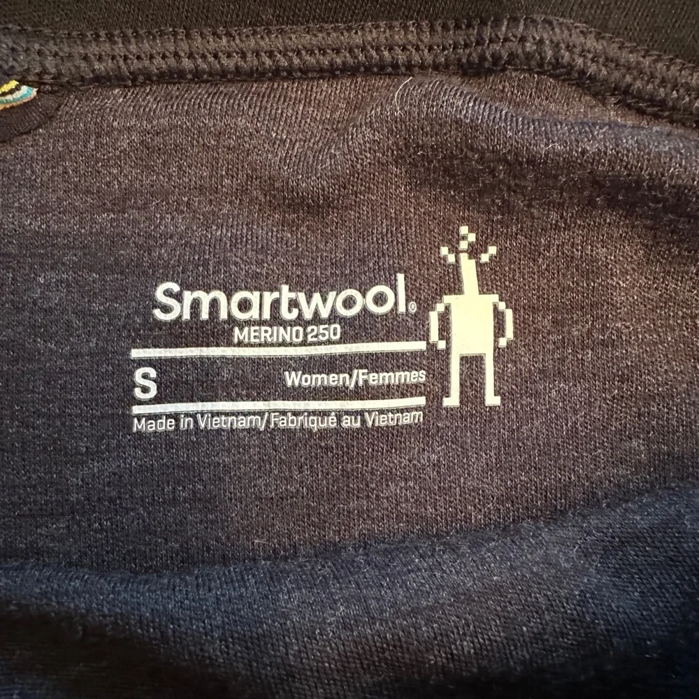 Smartwool Women's Small Merino 250 Baselayer‎ Color Block Leggings Black Gray